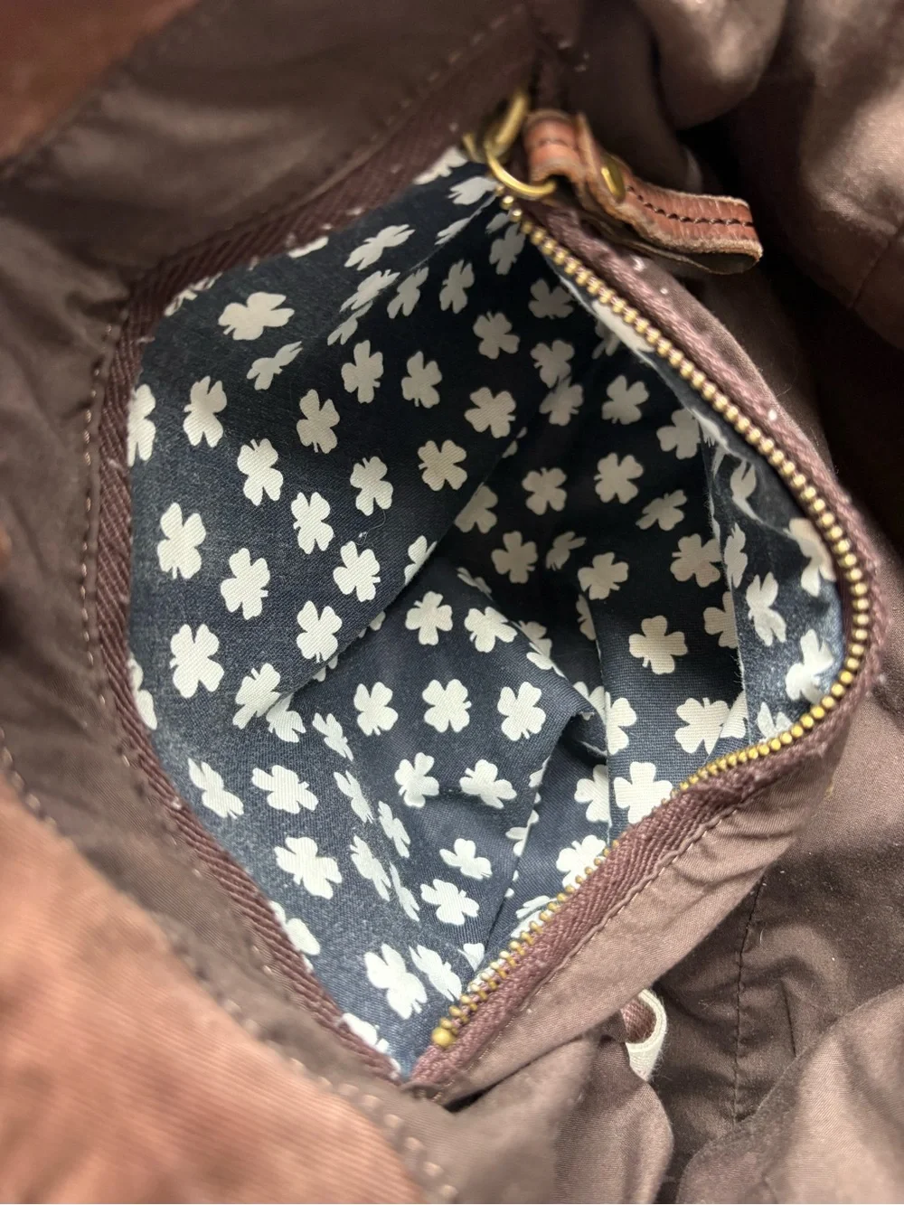 Lucky Brand Vintage Y2K Denim Leather Slouchy Hobo Shoulder Bag Tote Carnaby St